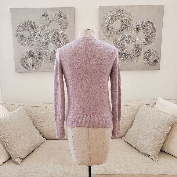 Madewell Coziest Yarn Faux Wrap Pullover Sweater - size Small in Mauve - Picture 10 of 14